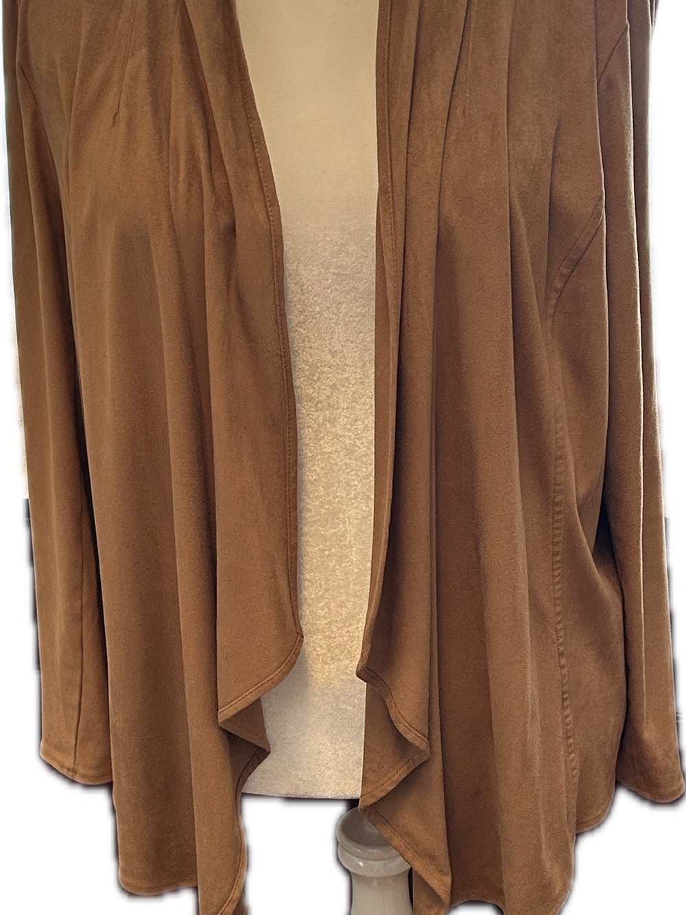 JM Collection Tan Open Front Cardigan